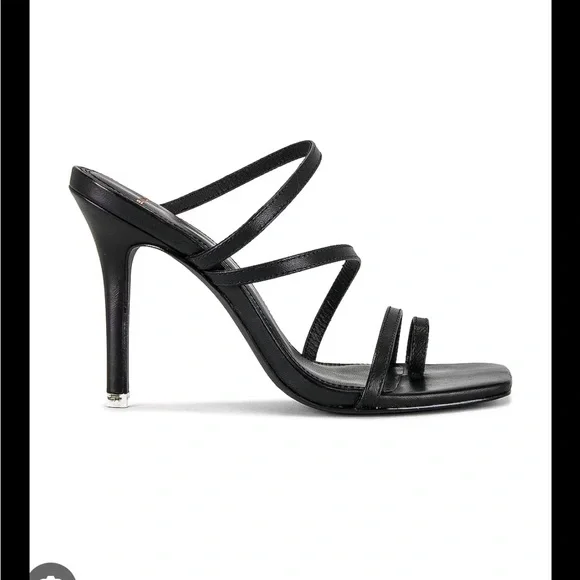 Black Suede Studio “Cindy” Black Strappy Heels - Picture 8 of 9